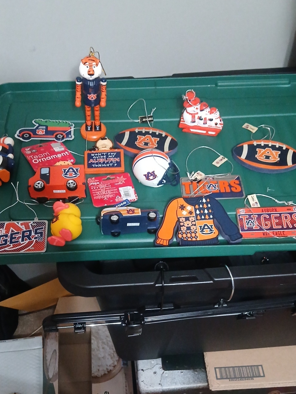 Auburn Tigers Holiday  Orange & Blue Ornaments